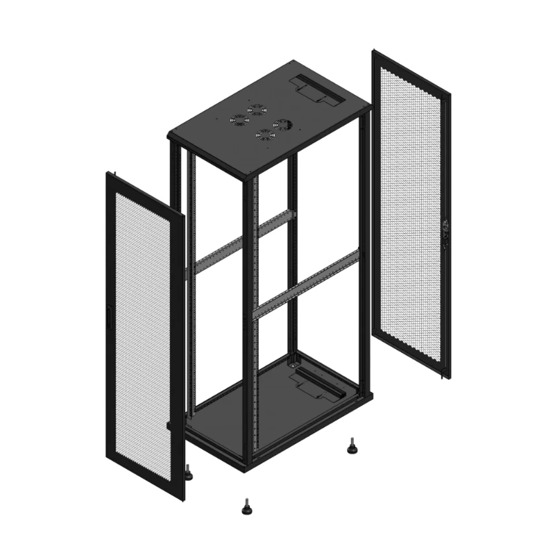 Gigamedia Vloer patchkast AV enkel PER AR enkel PER EX 19" 42HE 600x1000mm Zwart GGM 7042610PPSPPSEX