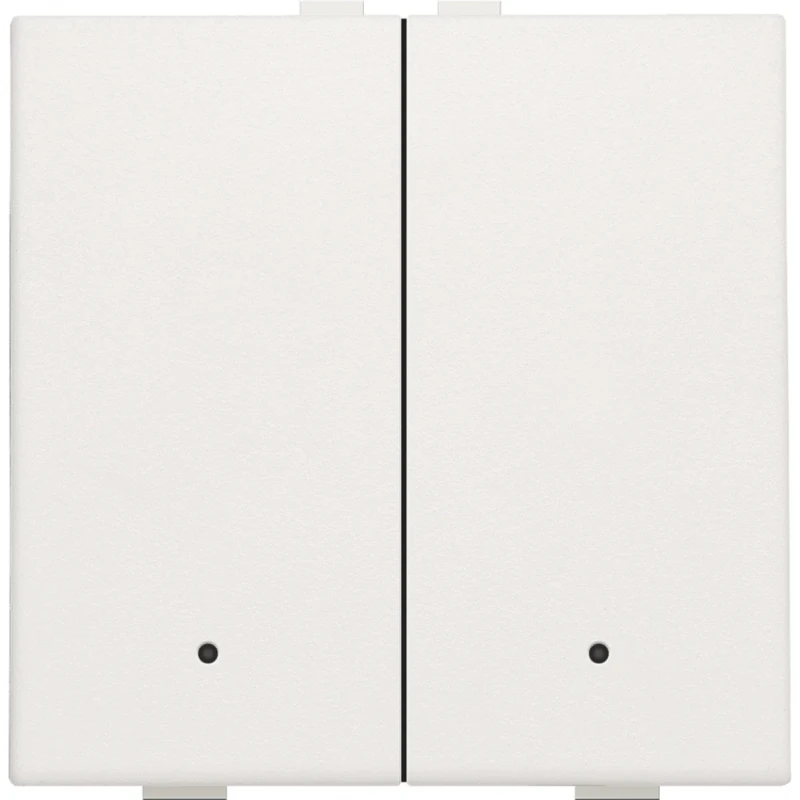 Niko Drukknop met led en comfortsensoren Home Control 2-voudig wit inbouw RAL 9010 101-52202