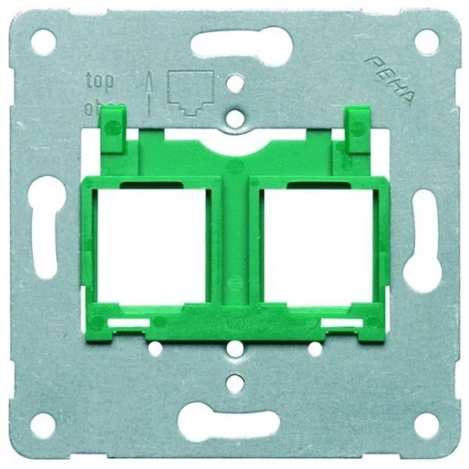 Peha Draagframe groen Modular-Jack Basiselement 2 connectoren MetaalZonder label 00741111