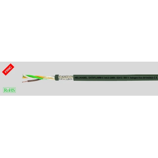 Helukabel DATAFLAMM-C DATAKABEL 2X0,25 MM² GRIJS