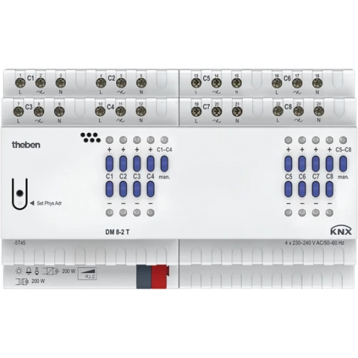 Theben UNIVERSELE DIMACTOR 8 KANAALS 200 WATT FIX1 KNX