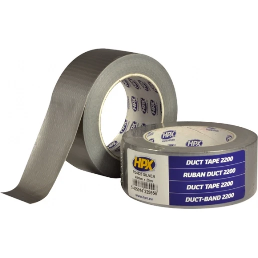 HPX Duct Tape zelfklevende tape 48mmx25m Weefsel Zilver