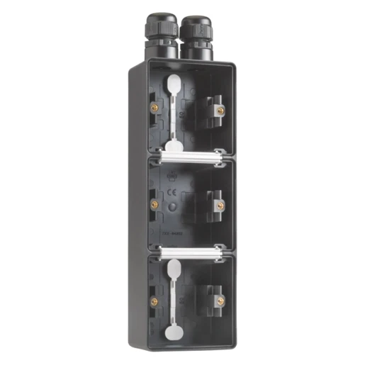 Niko New Hydro Opbouwdoos 3-voudig zwart Verticaal 761-84352
