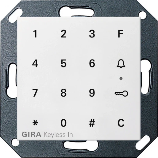 Gira System 55 Sleutelloos in codeklavier Mat wit 260527