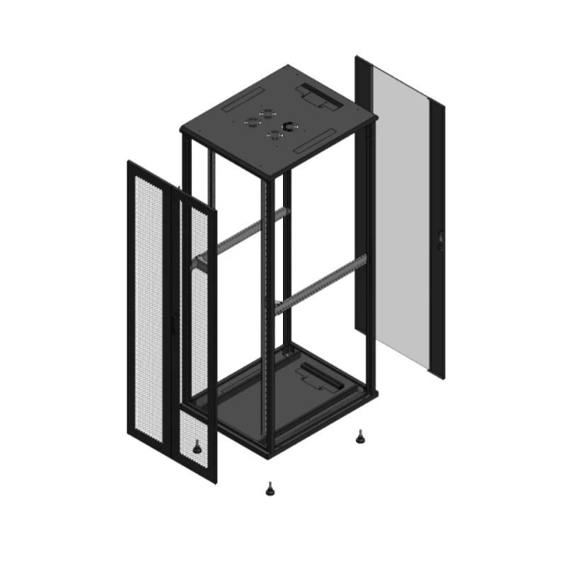 Gigamedia Vloer patchkast AV dubbel PER AR enkel VER EX 19" 47HE 800x1000mm Zwart GGM 7047810PPDPVSEX