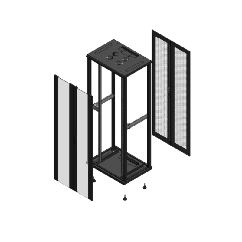 Gigamedia Vloer patchkast AV dubbel VER AR dubbel PER EX 19" 42HE 800x600mm Zwart GGM 704286PVDPPDEX