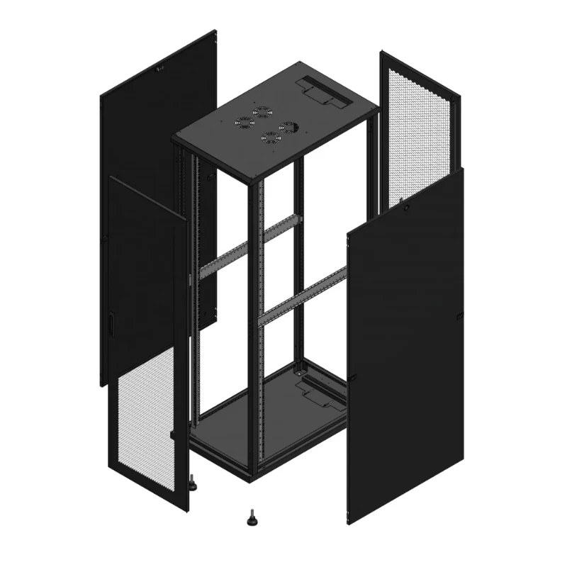 Gigamedia Vloer patchkast AV enkel PER AR enkel PER 19" 42HE 600x1000mm Zwart GGM 7042610PPSPPS