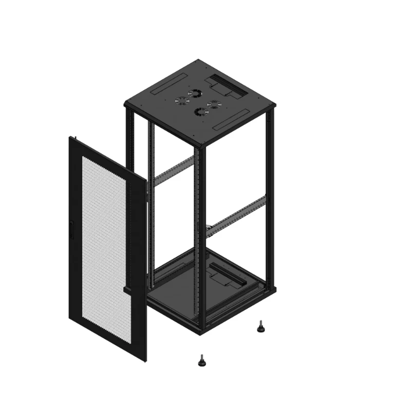 Gigamedia Vloer patchkast AV enkel PER SP EX 19" 36HE 800x800mm Zwart GGM 703688PPSSPEX
