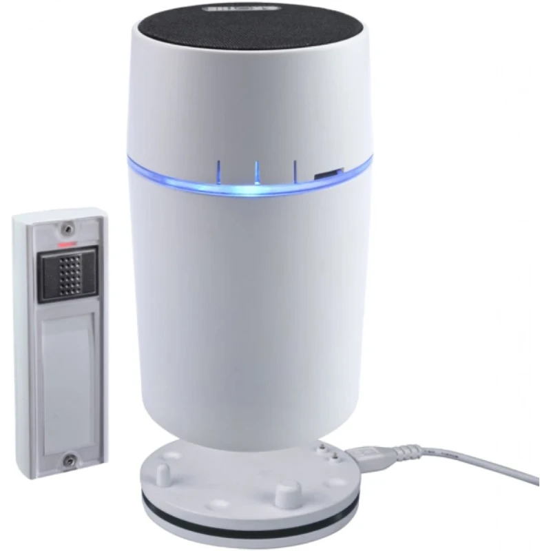Grothe Gongset draadloos met bluetooth 86dB AC Wit 500m Draadloos 716105