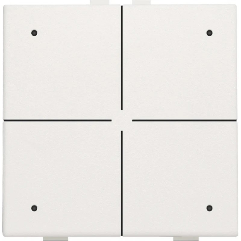 Niko Drukknop met led en comfortsensoren Home Control 4-voudig wit inbouw RAL 9010 101-52204
