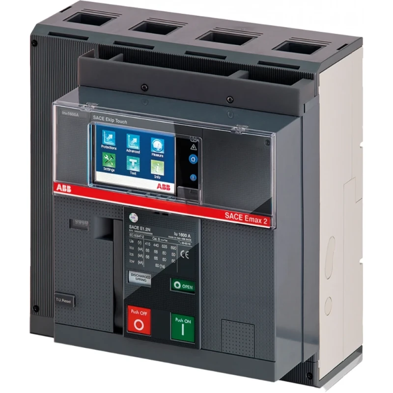 ABB Emax2 E1.2 Hi-Touch LSIG In=1250A Vast met vooraansluiting 4 polig
