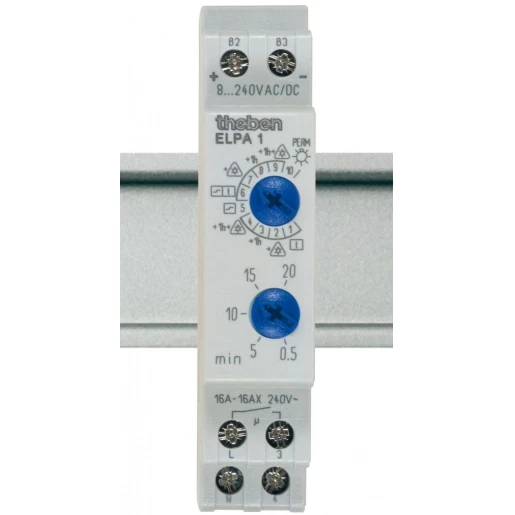 Theben ELPA trappenhuisautomaat met 10 functies din-rail 220 - 240V 16AC 3- en 4-draads schakeling 50 - 60Hz 0010002