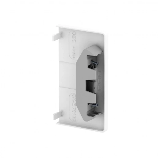 OBO GK eindstuk wandgoot 135x73mm PVC onbehandeld wit RAL 9010 6274570