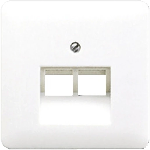 Jung CD range centraalplaat uae2x8upo cd500 UAE/IAE 2 connectoren Zonder label wit CD569-2UAWW