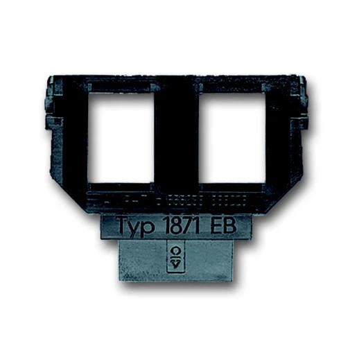 ABB Busch-Jaeger Balance, SI, Solo, carat, Alpha, Im Inzetplaat BIC 0127/0128 Bedieningselement 2 connectoren Zonder label antraciet 2CKA001764A0273