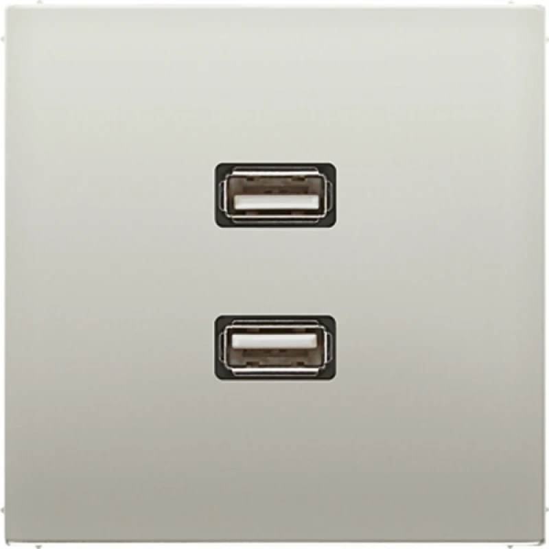 Jung LS range afdekking ledelstaal 2x usb MAES1153