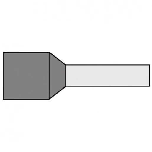 Klemko adereindhuls 4mm² 12mm Geïsoleerd Grijs