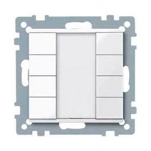 Merten SpaceLogic KNX Drukknopmodule KNX 8-voudig wit met tekstv inbouw IP20 RAL 9016 MTN617425
