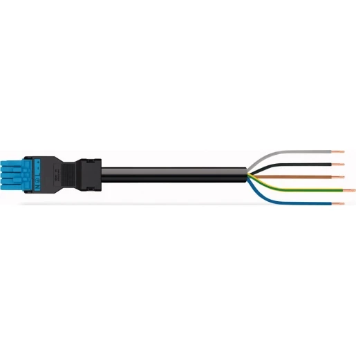 Wago Serie 891 Patchkabel gebouwinstallatie 5p Contrastekker (female) Vrij kabeluiteinde 4000mm