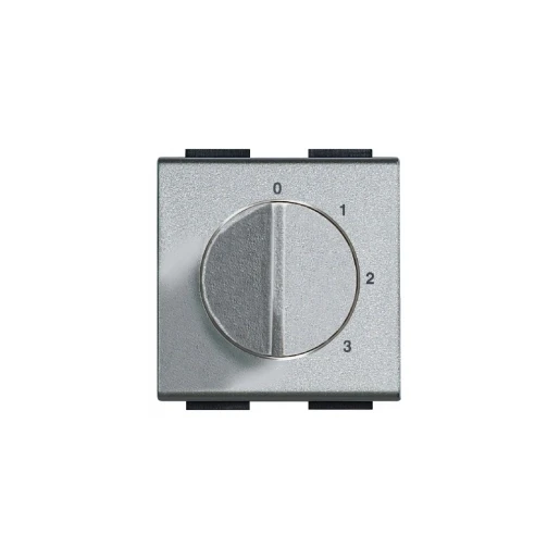 Bticino LivingLight standenschakelaar ventilatie 4 posities 3 snelheden inbouw Schakeling 0 - 1 - 2 - 3 3A 250V BTNT4016