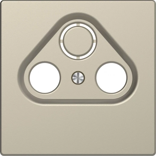Merten Systeem M Centraalplaat CAI Basiselement met centrale afdekplaat 3 connectoren Zonder label beige MTN4123-6033