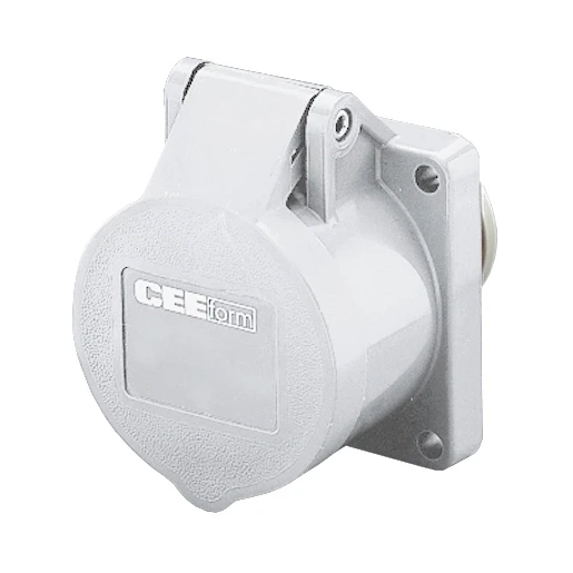 Mennekes WG 600 inbouw contactdoos 32a2p 10h50vdc 2-voudig grijs Horizontaal 622