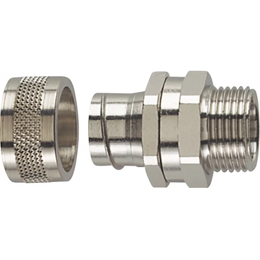 Hellermann Tyton METALEN KOPPELING MET DRAAIEND BUITENDRAAD IP54 Ø16MM M20