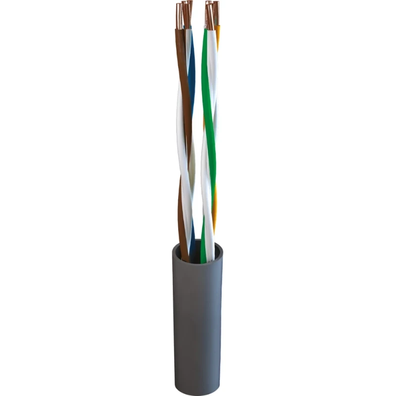 TKF Cat.5e U/UTP Eca 4x2x24 AWG PVC grijs