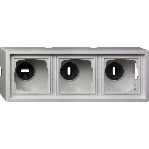 Gira F100 Opbouwbehuizing 3-voudig wit Horizontaal en verticaal 0063112