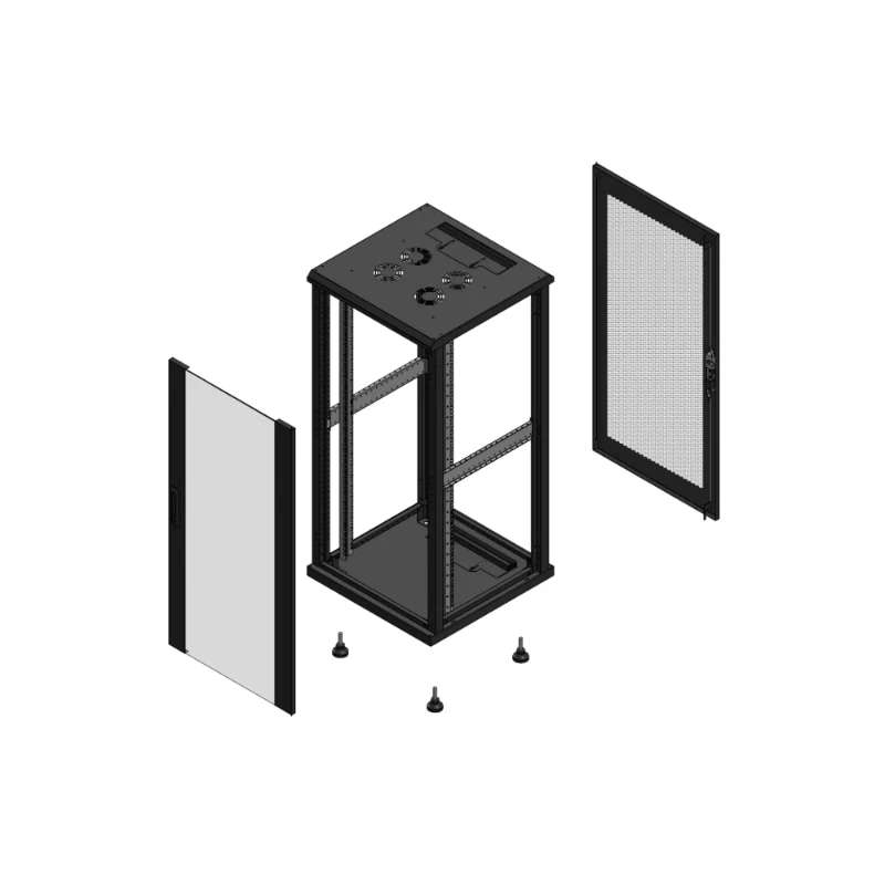 Gigamedia Vloer patchkast AV enkel VER AR enkel PER EX 19" 26HE 600x600mm Zwart GGM 702666PVSPPSEX