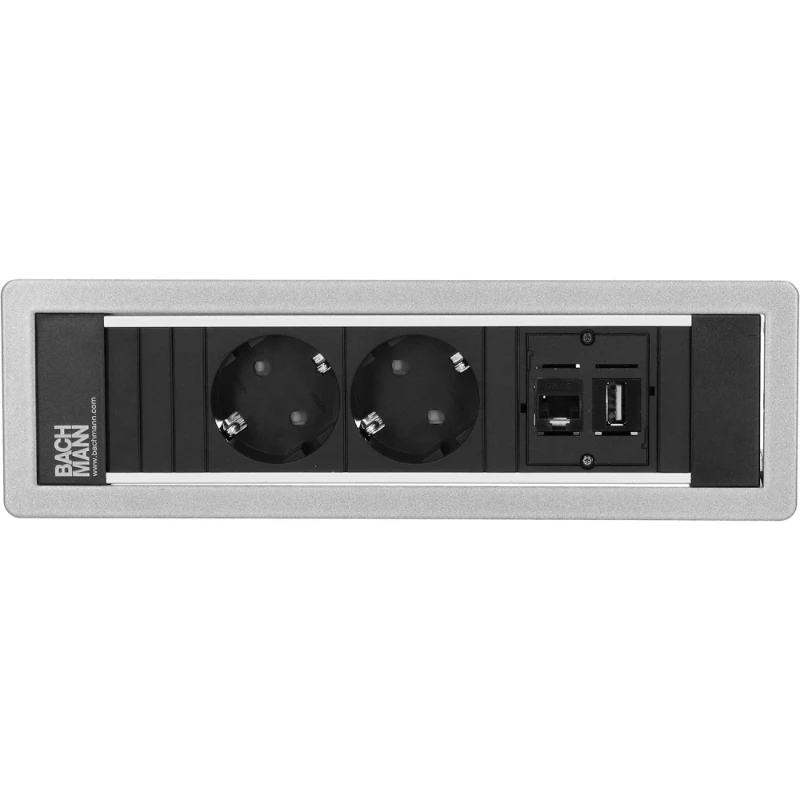 OCS Power Frame 2x 230V RA + 1x Cat6U b/b + 1x USB3.0 b/b 0,2m