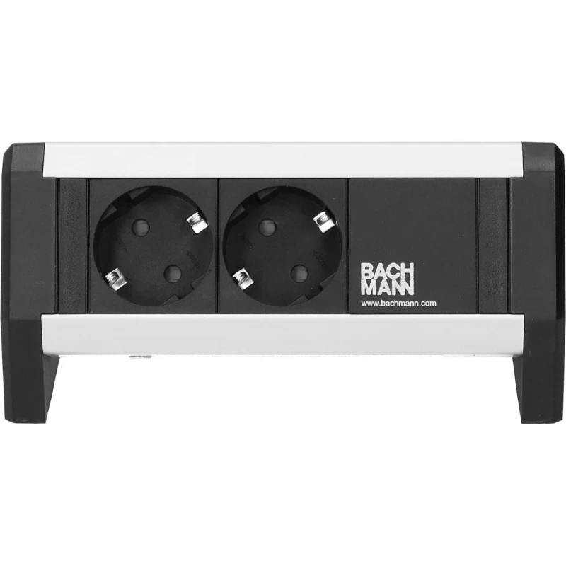 OCS Desk 1 2x 230V 1m GST incl. klem = 50mm zwart & alu