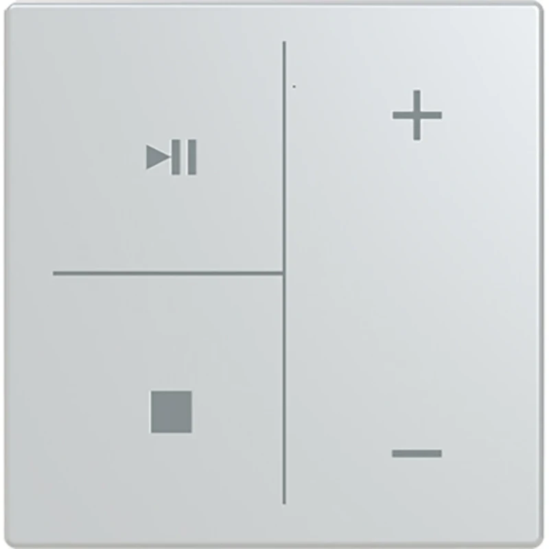 ABB Busch-Jaeger cpl v 4v knop muziek symbool F/S -aluzilver Platform 63