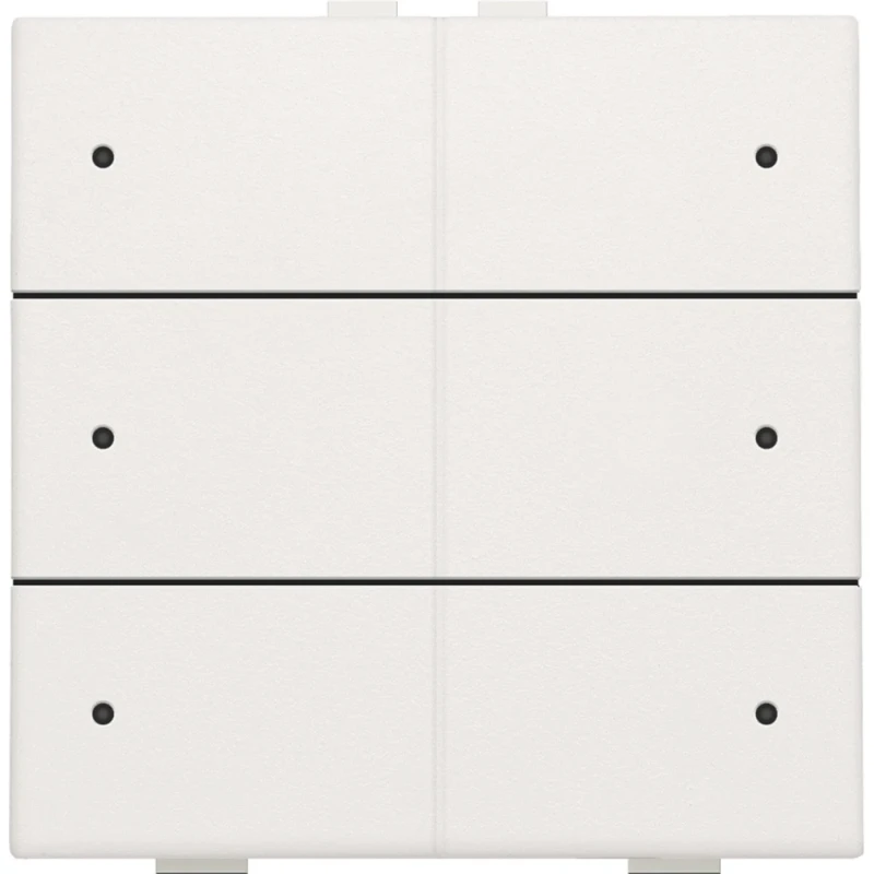 Niko Drukknop met led en comfortsensoren Home Control 6-voudig wit inbouw RAL 9010 101-52206