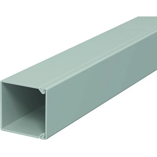 OBO WDK wandkanaal / plafondkanaal 2000x25x25mm PVC Bodemperforatie met deksel grijs RAL 7030 6026419