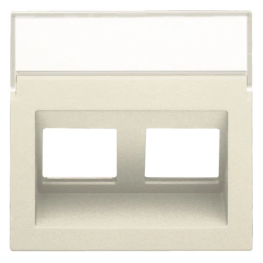 Niko Centraalplaat data RJ uitgang Modular-Jack Centraalplaat 2 connectoren Zonder label beige 100-65400