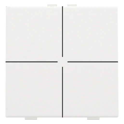 Niko Home Control Tastsensor bussysteem 4-voudig wit inbouw IP20 RAL 9016 154-51004