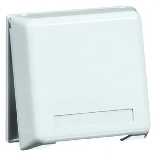 Peha Dialog centraalplaat genormd gatveld slagvast 70x70mm Met tekstveld klapdeksel wit RAL 9010 00819611