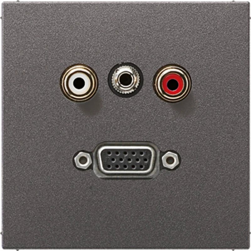 Jung LS range afdekking antraciet audio/jack/vga MAAL1072AN