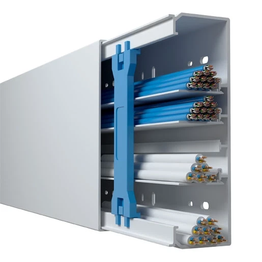 GGK FB/LFG kabelkanaal 2000x230x100mm PVC Bodemperforatie met deksel RAL 9001 Z1092G