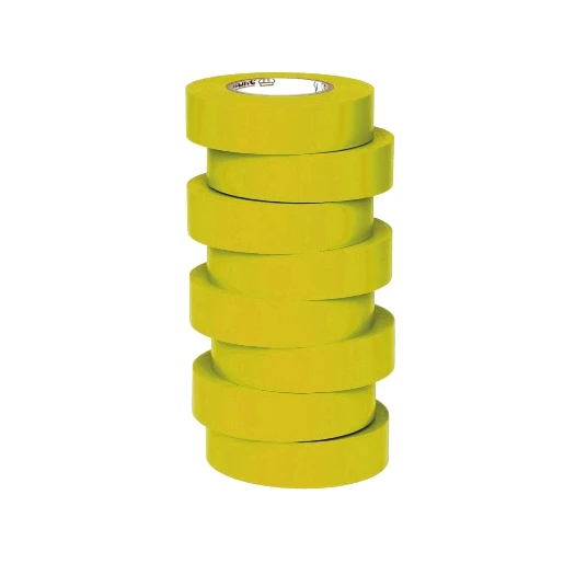 Bizline hoogwaardige vinyltape 19mmx20m geel (1 rol)