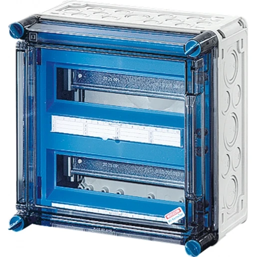 Hensel Enymod Automatenbehuizing leeg met scharnierend deksel 2x12 modulen Kunststof IP65 MI 1226