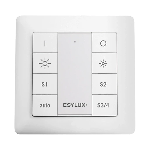 Esylux Push Button DALI tastsensor bussysteem 8-voudig wit inbouw IP20 RAL 9003 EC10430923
