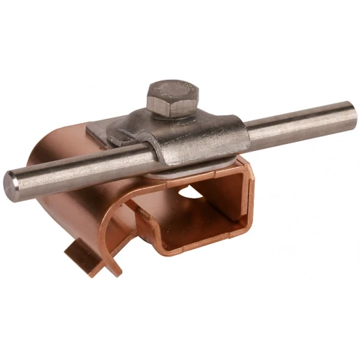 Dehn Bimetallic gutter clamp cu-st/tzn with double cleat for rd 6-10mm