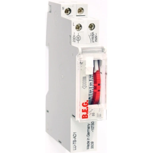 B.E.G. TS Analoge schakelklok zonder gangreserve AC DIN-rail 2.5A 230V 1 kanaal 92676