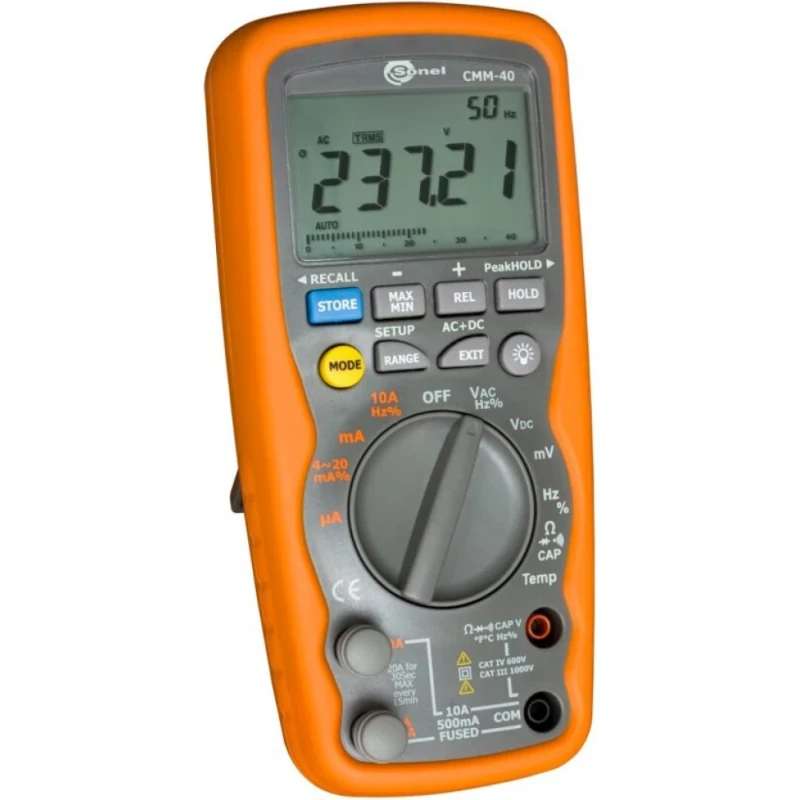 Sonel CMM-40 Industriële multimeter IP67 auto ranging en geheugen