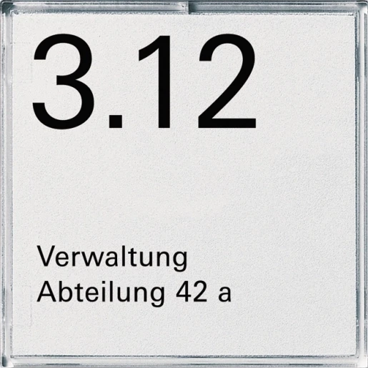 Gira Non-Design naambord deurbord 1-voudig Inktjet en laser 107100