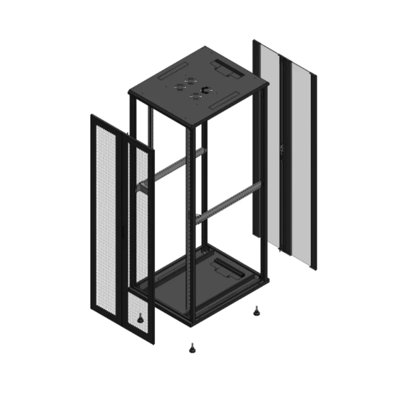 Gigamedia Vloer patchkast AV dubbel PER AR dubbel VER EX 19" 47HE 800x1000mm Zwart GGM 7047810PPDPVDEX