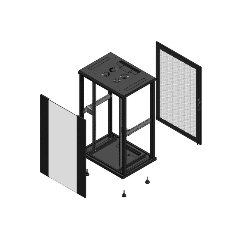 Gigamedia Vloer patchkast AV enkel VER AR enkel PER EX 19" 26HE 800x600mm Zwart GGM 702686PVSPPSEX