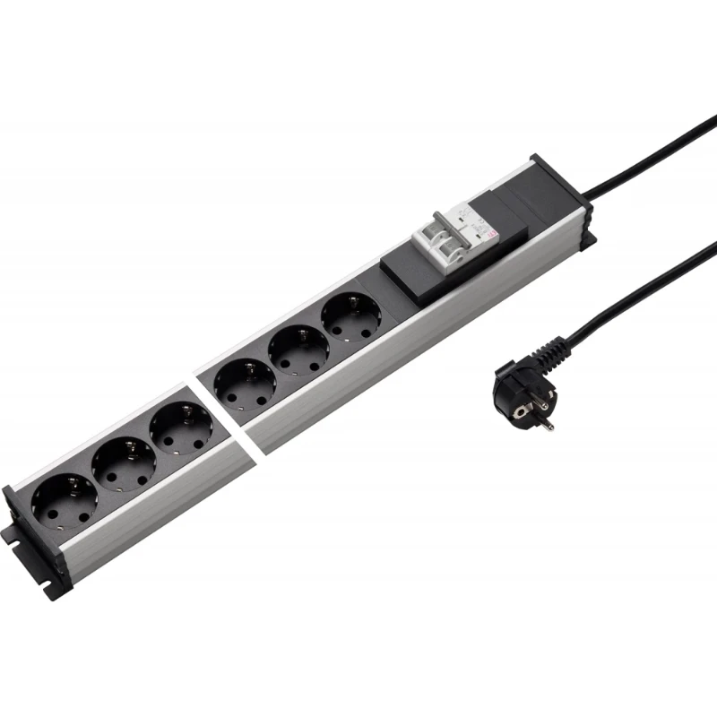Martin Kaiser Contactdooscombinatie 6RA 10A IP20 snoer 3m 1336ZL6SW3